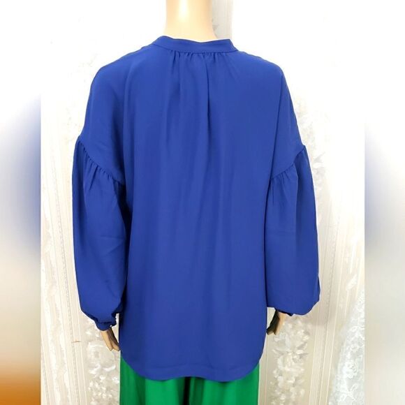 Ralph Lauren Lace-Up Puffed Sleeves Blouse Size S NWT - Picture 5 of 7